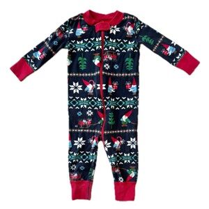 Hanna Andersson Sz 6-12 Months Baby Pajamas One-Piece Holiday Christmas Troll